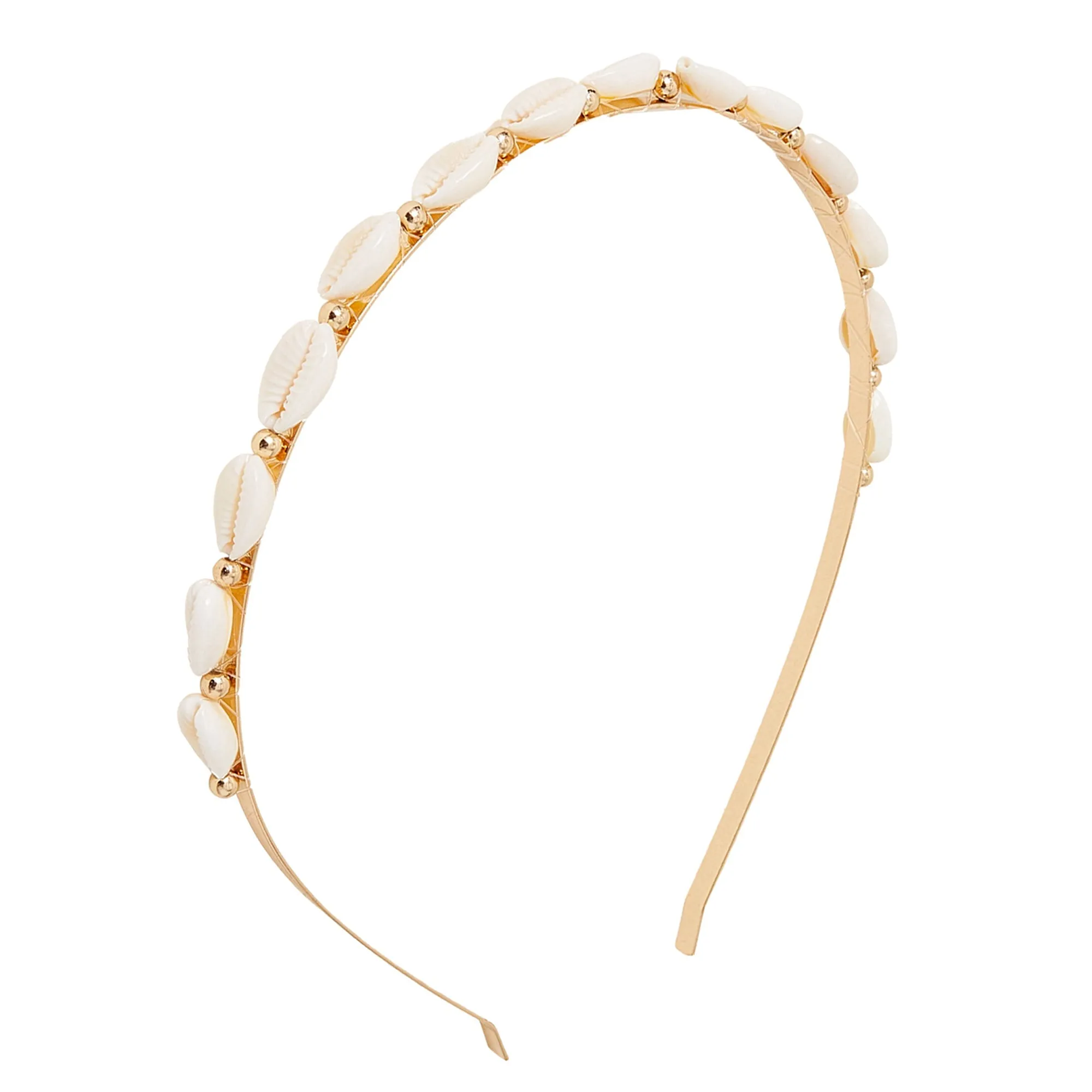 Accessorize London White Metal Shell Headband