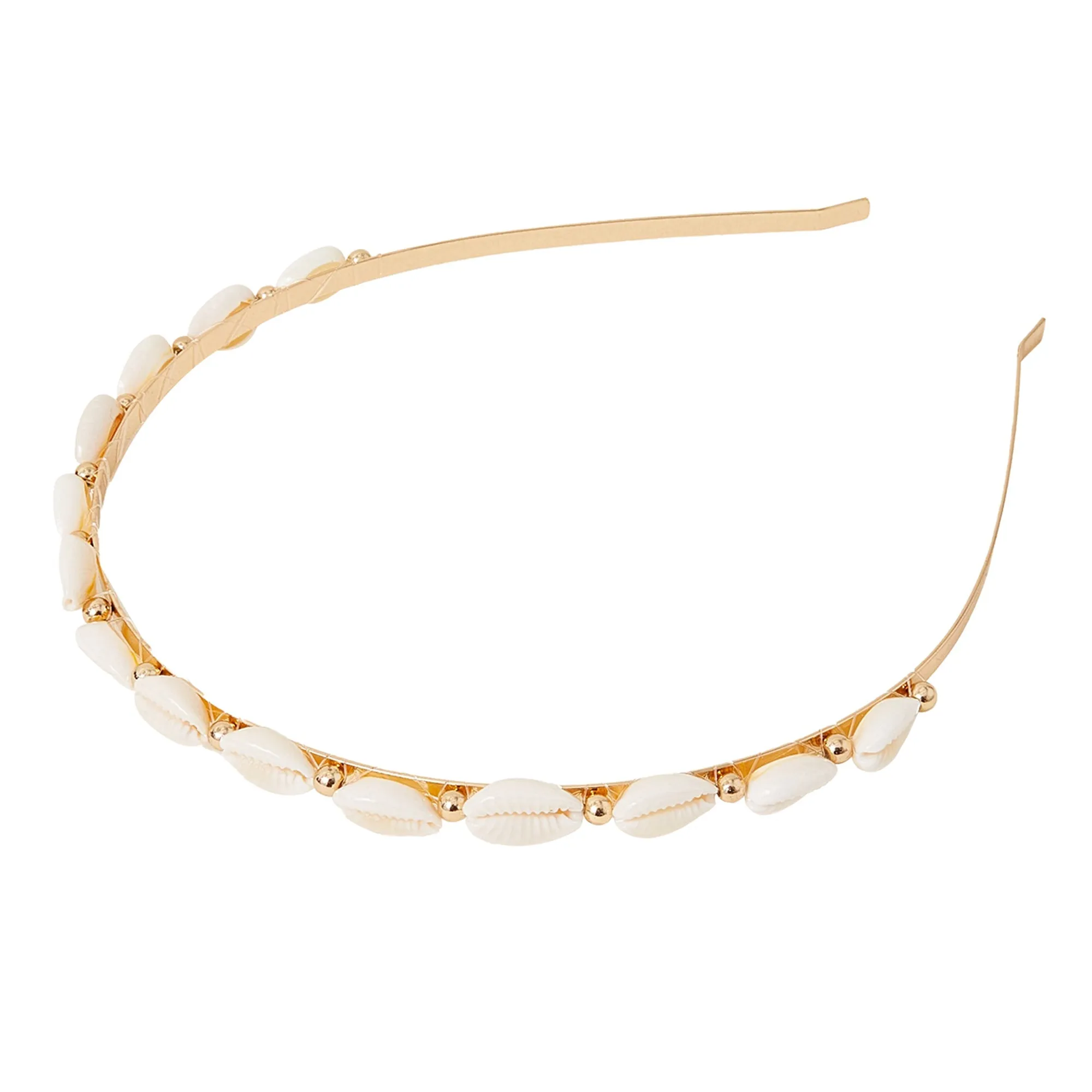 Accessorize London White Metal Shell Headband