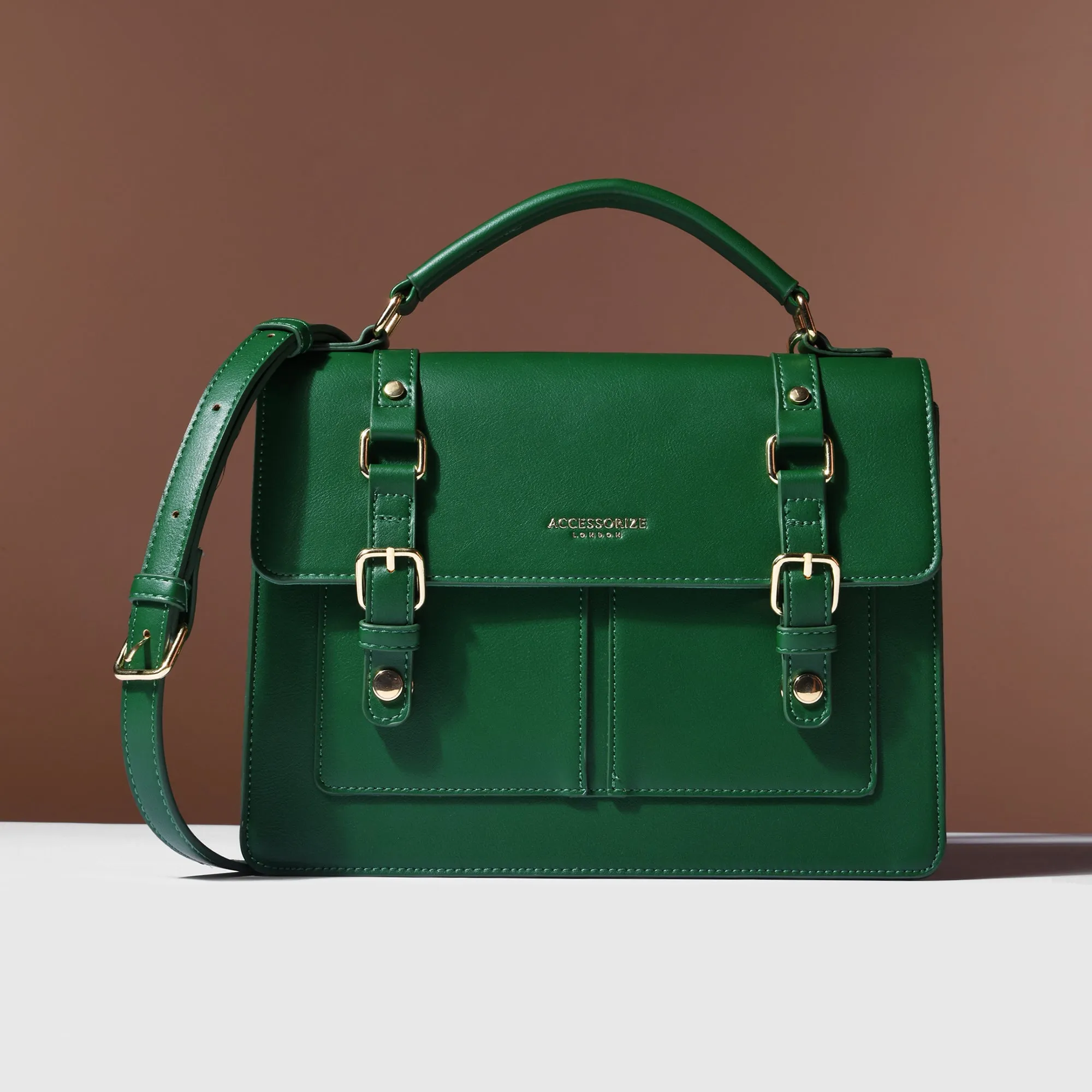 Accessorize London Women's Green Rookie-Satchel