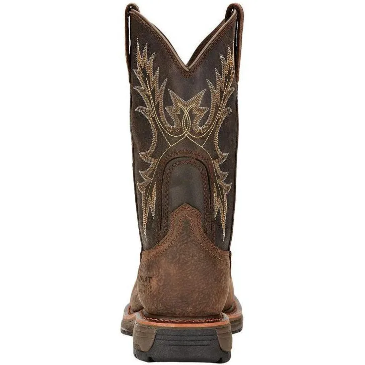 Ariat Men's WorkHog 11 Comp Toe WP Western Work Boot - Bruin Brown - 10017420