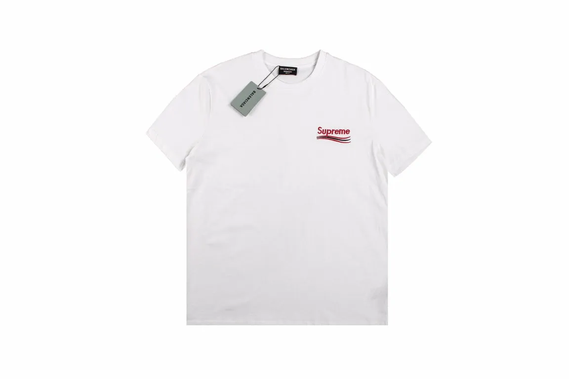 Balenciaga x Supreme T-shirt with Front Logo (White)