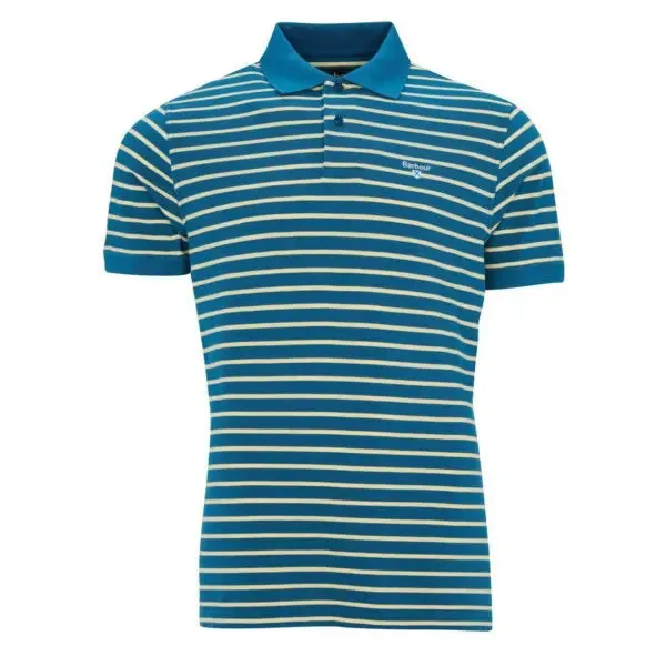 Barbour Styhead Stripe Polo Lyons Blue