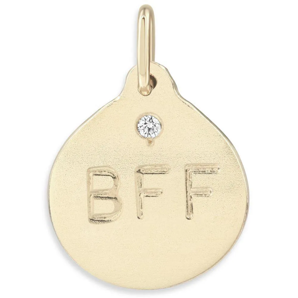 BFF Disk Charm With Diamond