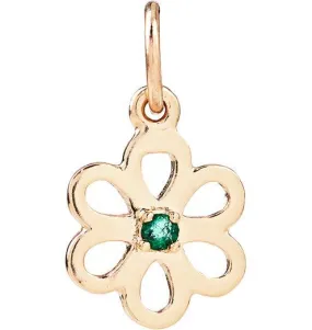 Birthstone Flower Charm With Emerald