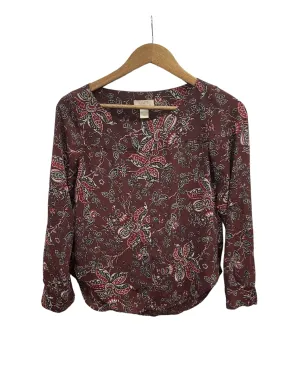 Blouse Long Sleeve By Loft  Size: Xxs