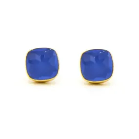 Boxy Blue Studs