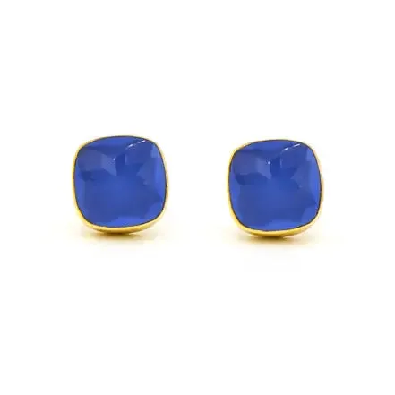 Boxy Blue Studs