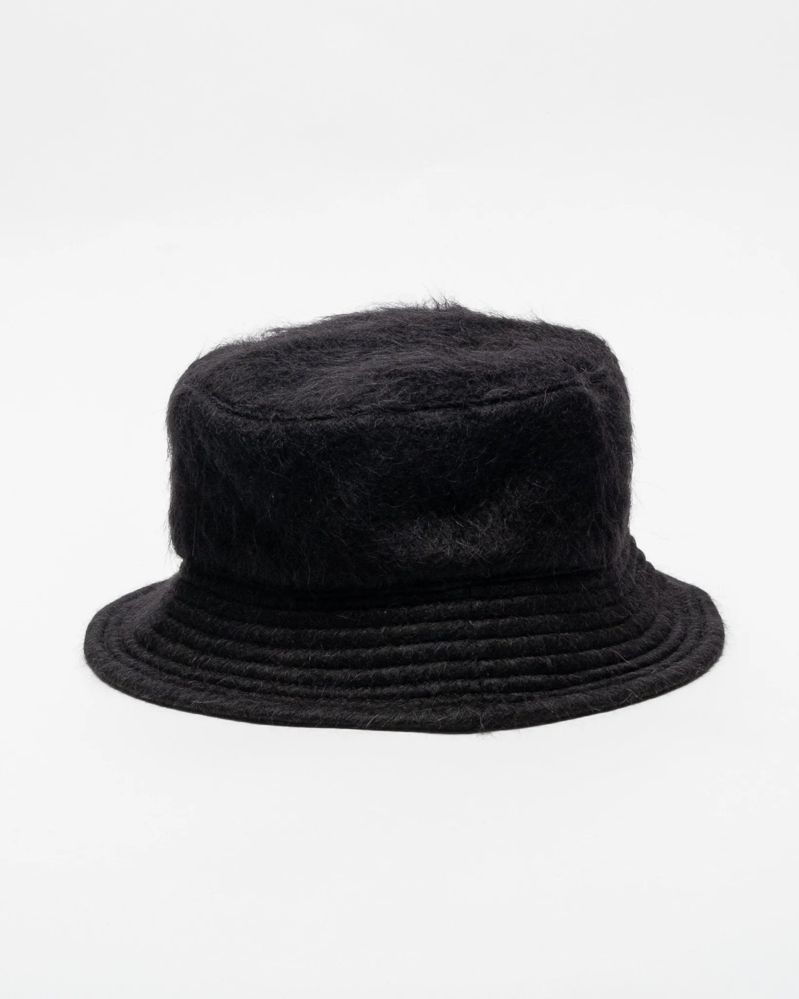 Bucket Hat Black Mohair