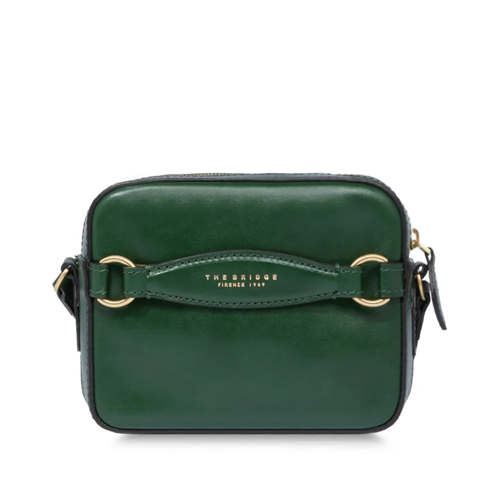 Camera Case a Tracolla THE BRIDGE linea Bettina in Pelle Verde