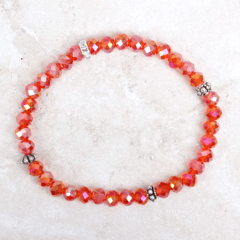 Chloe Beaded Bracelet | Orange