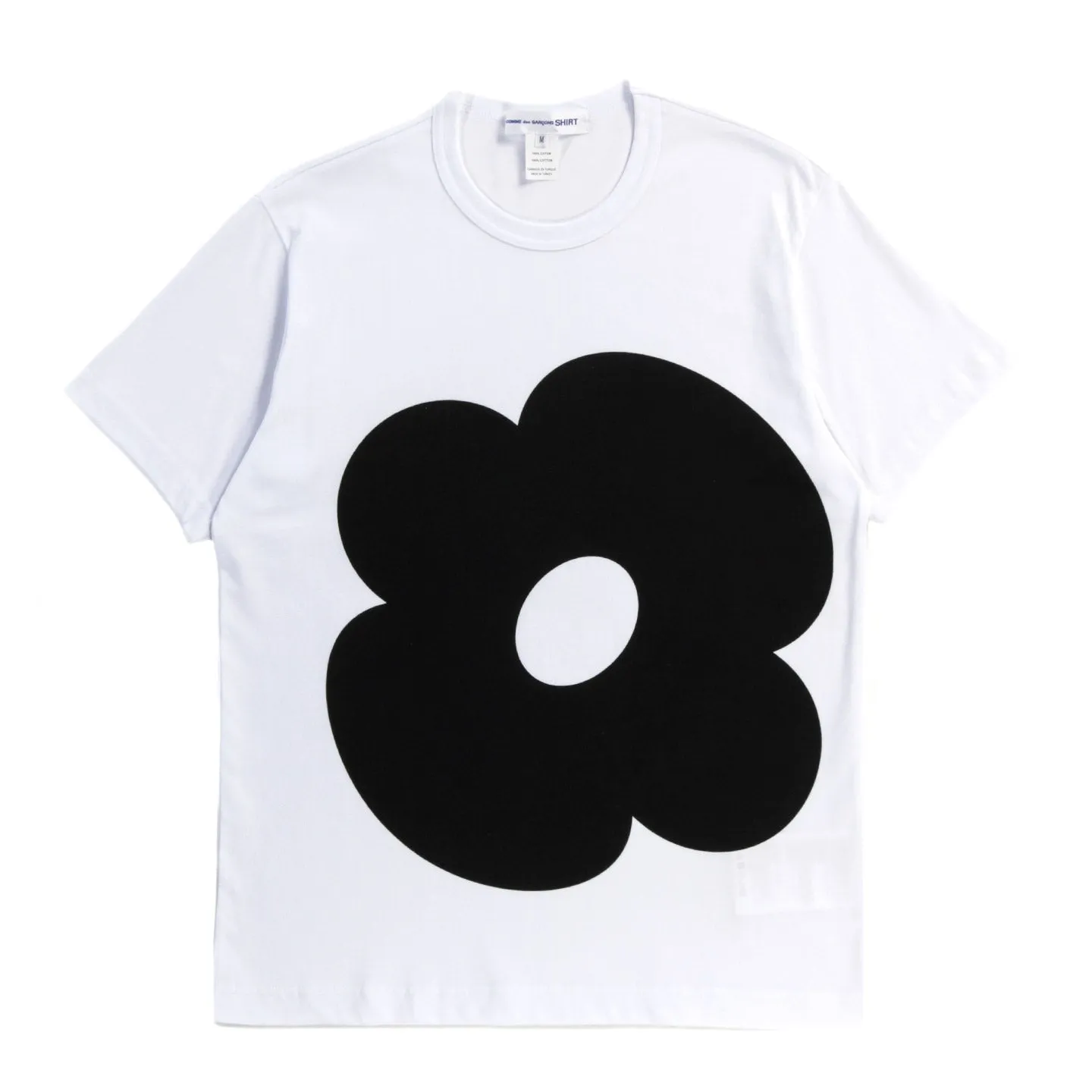 COMME DES GARCONS SHIRT T005 FLOWER PRINT T-SHIRT WHITE