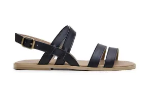 'Cristina' women's vegan sandals by Ahimsa - black