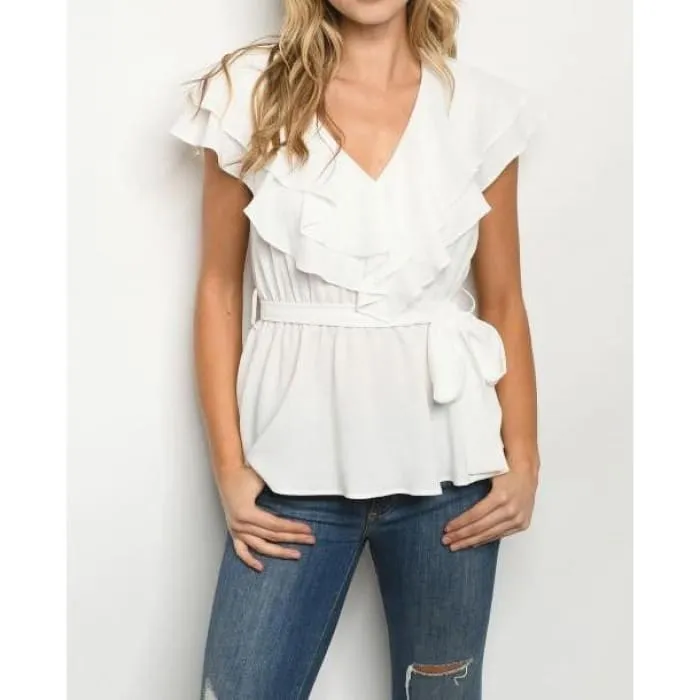 Double Ruffled Collar Top