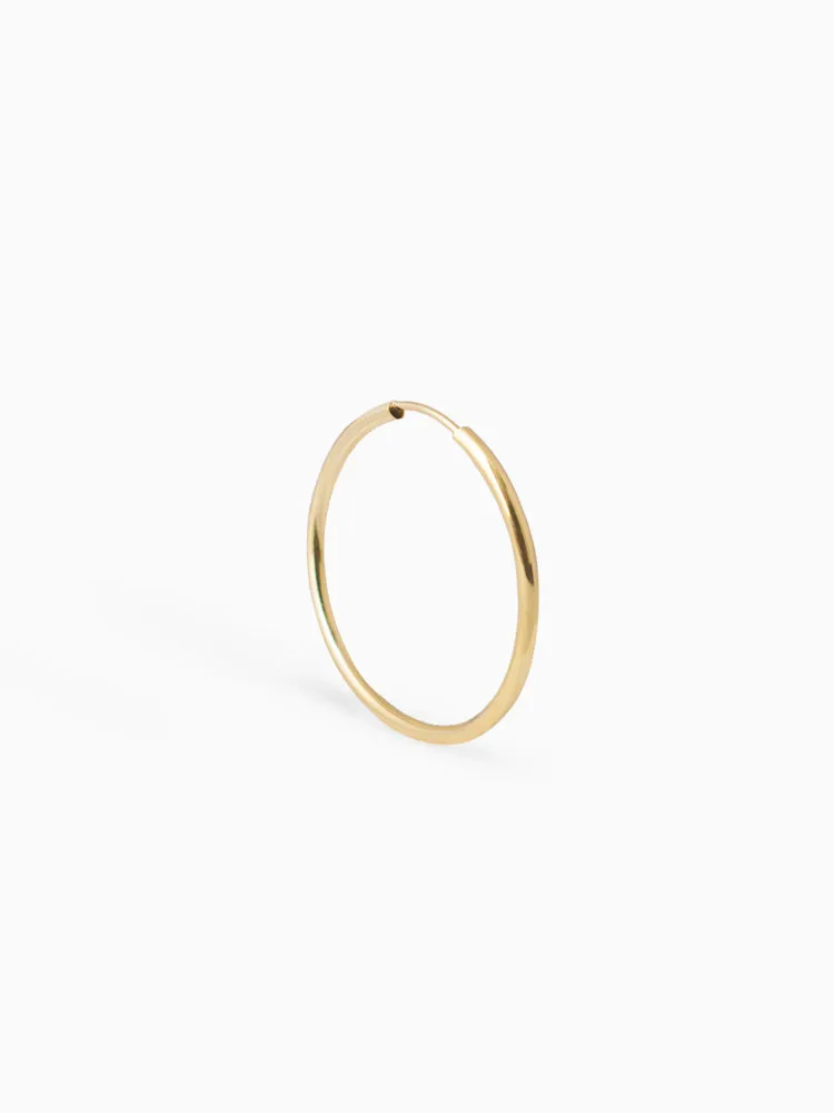 Earring Facet 40 mm 14kt Solid Gold