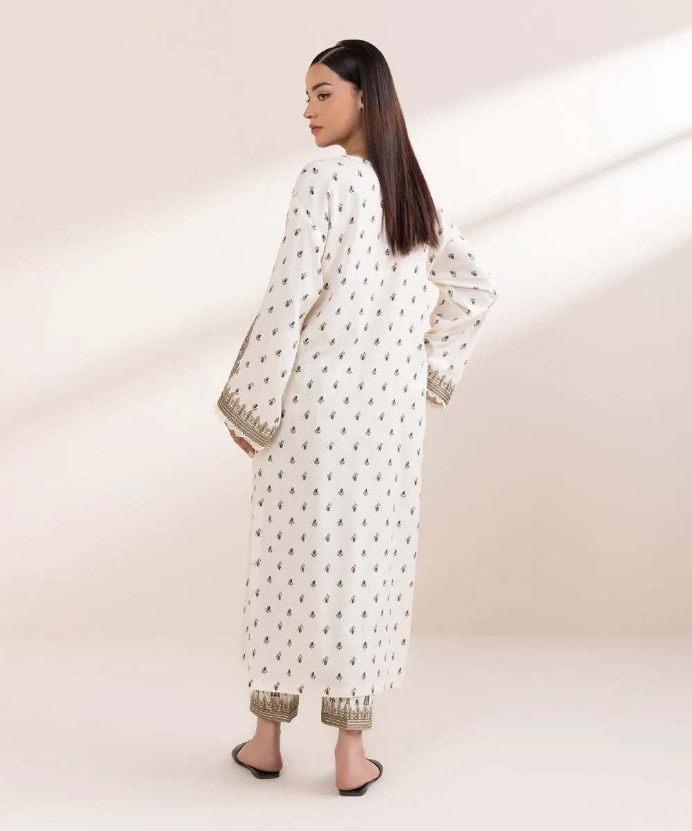 Embroidered Arabic Lawn Shirt