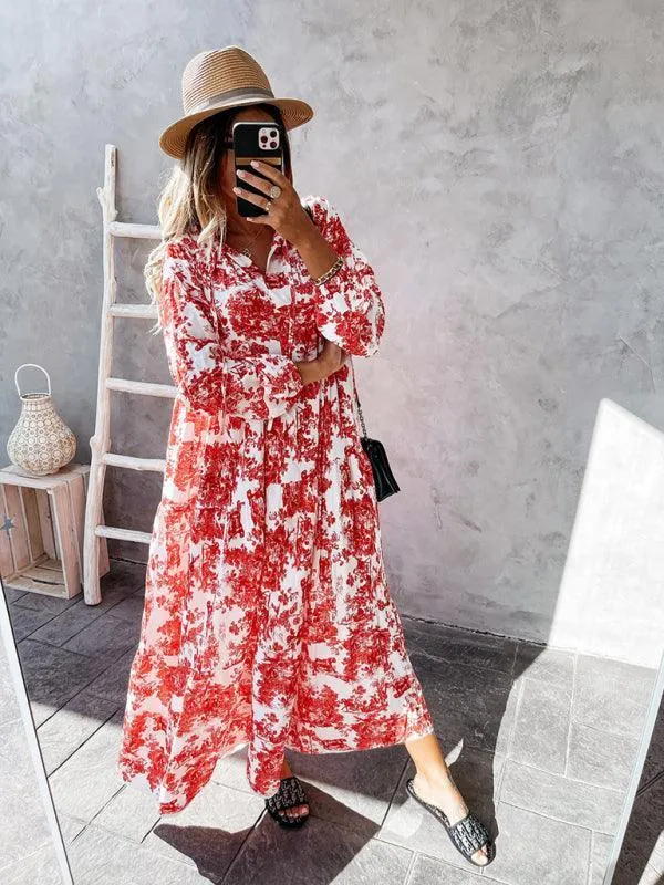 Floral Ruffled Maxi Dress