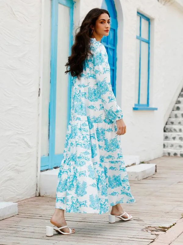 Floral Ruffled Maxi Dress