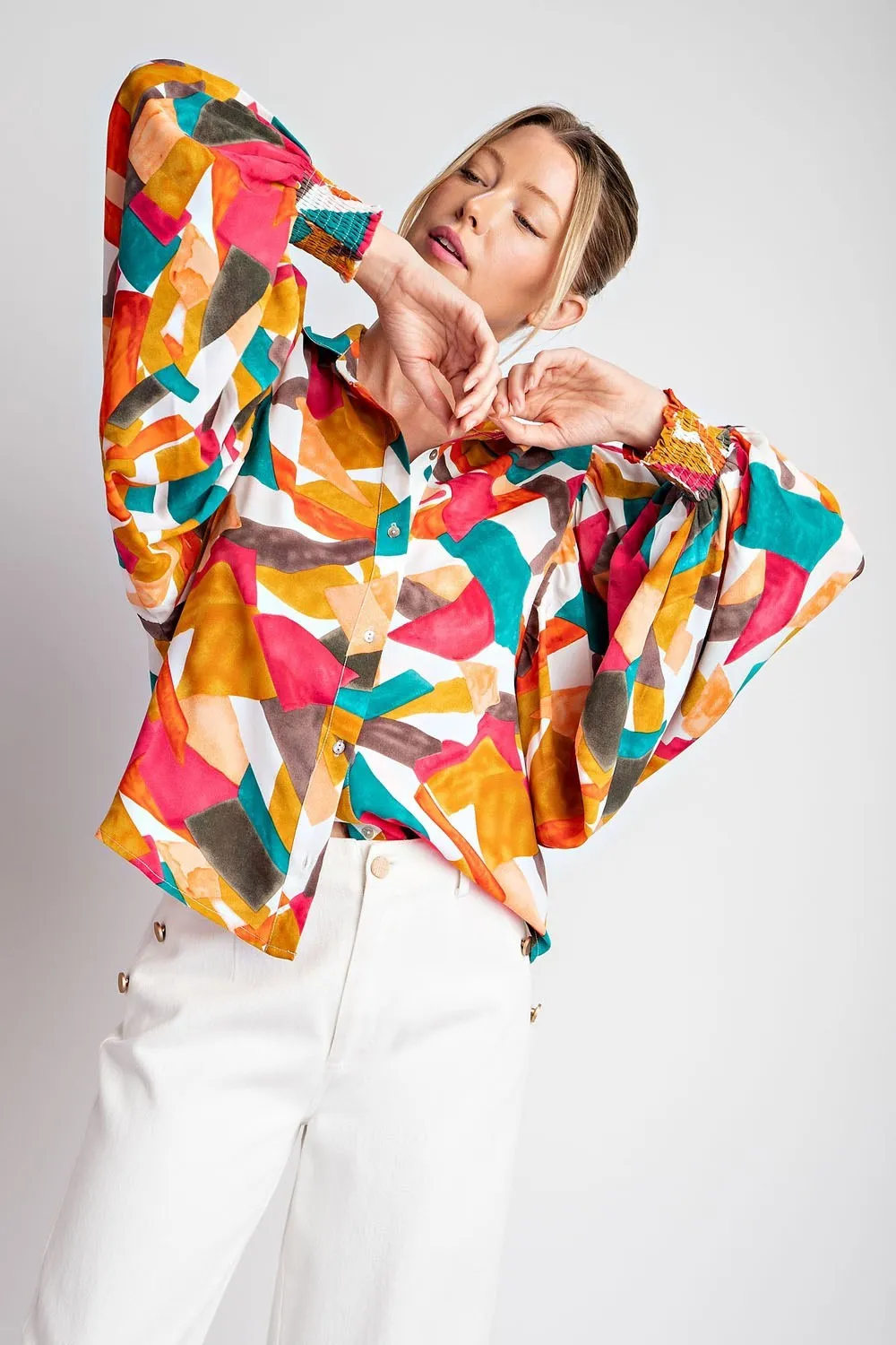 Geometric Printed Blouse