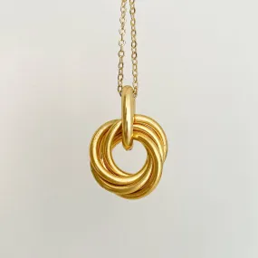 KAYLA gold love knot pendant necklace