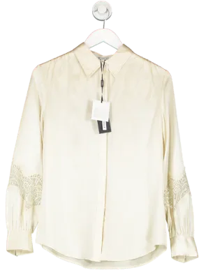 Lilysilk Cream Armeria Lace Blouse UK XS