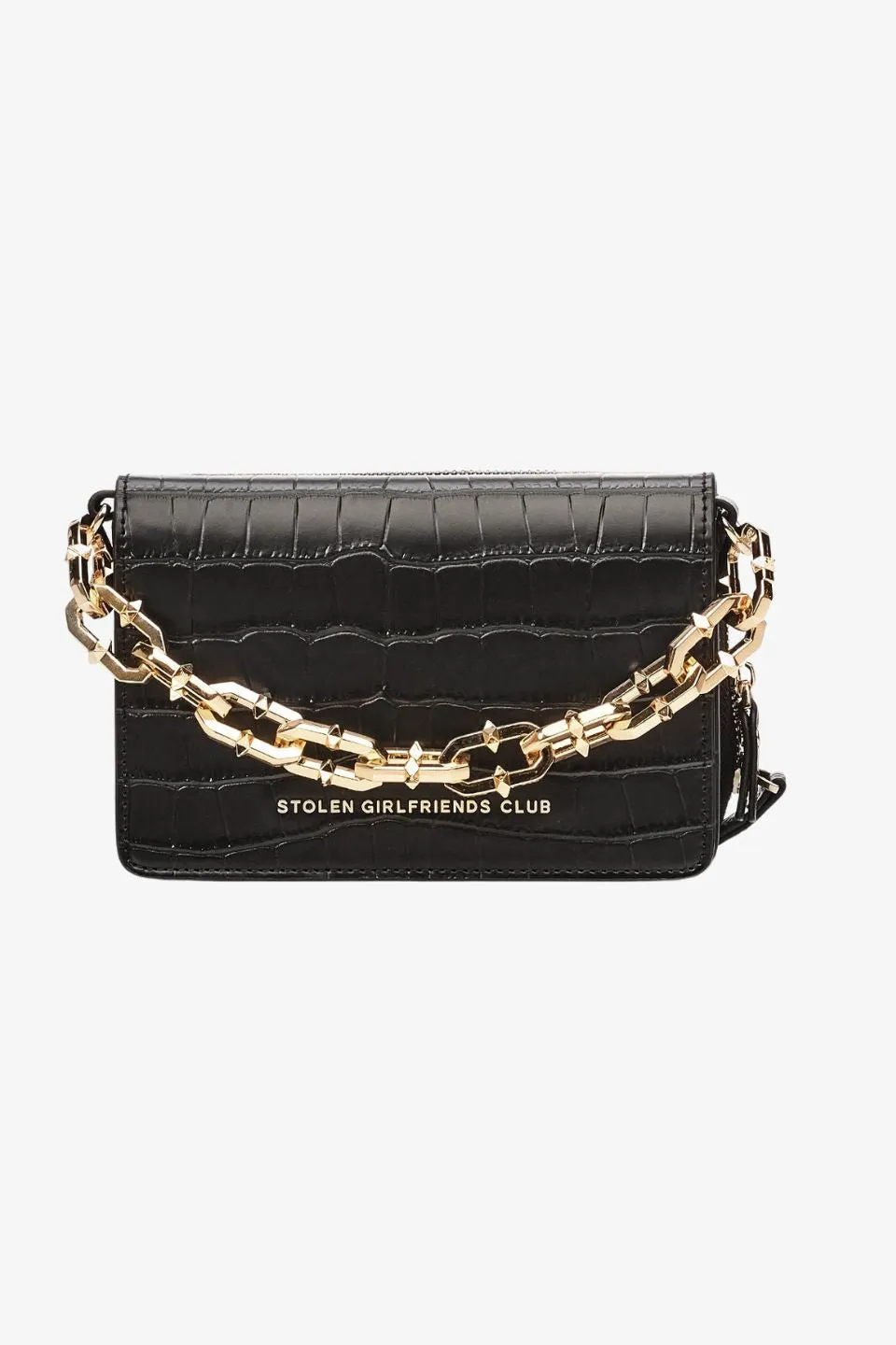 Little Trouble Matte Black Gold Hardware Bag