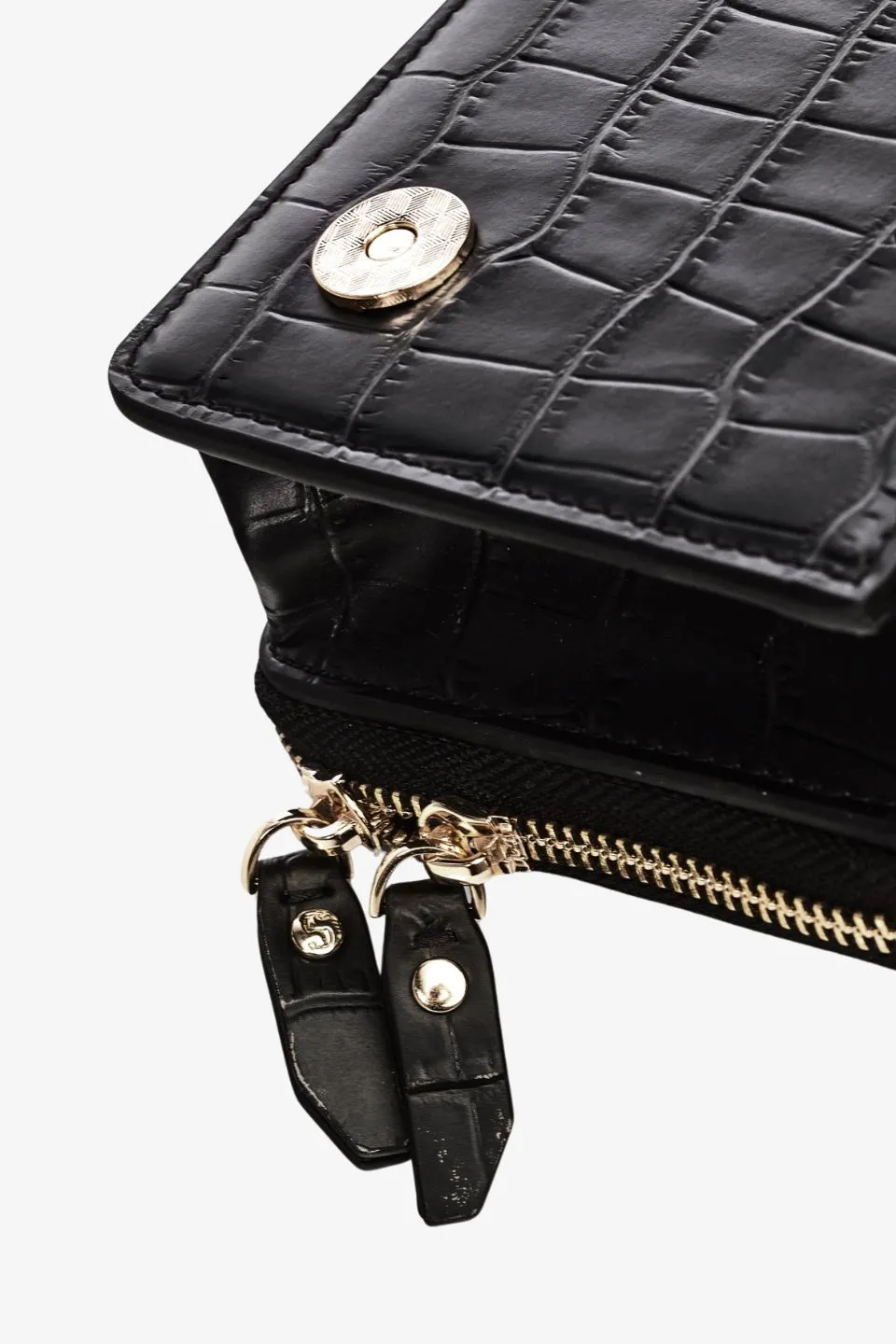 Little Trouble Matte Black Gold Hardware Bag