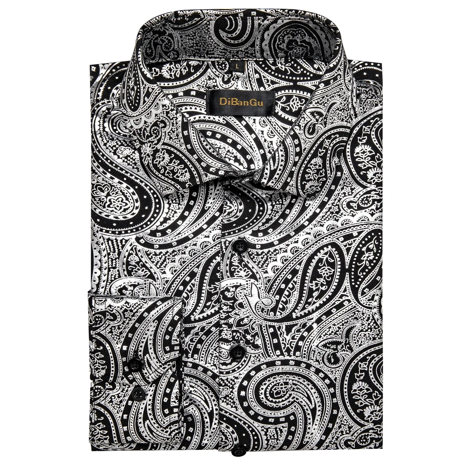 Luxury Paisley Gilding Teal Green Shirts Men's Long Sleeve Spring Autumn Clothing Wedding Prom Social Dress Shirt Blouse