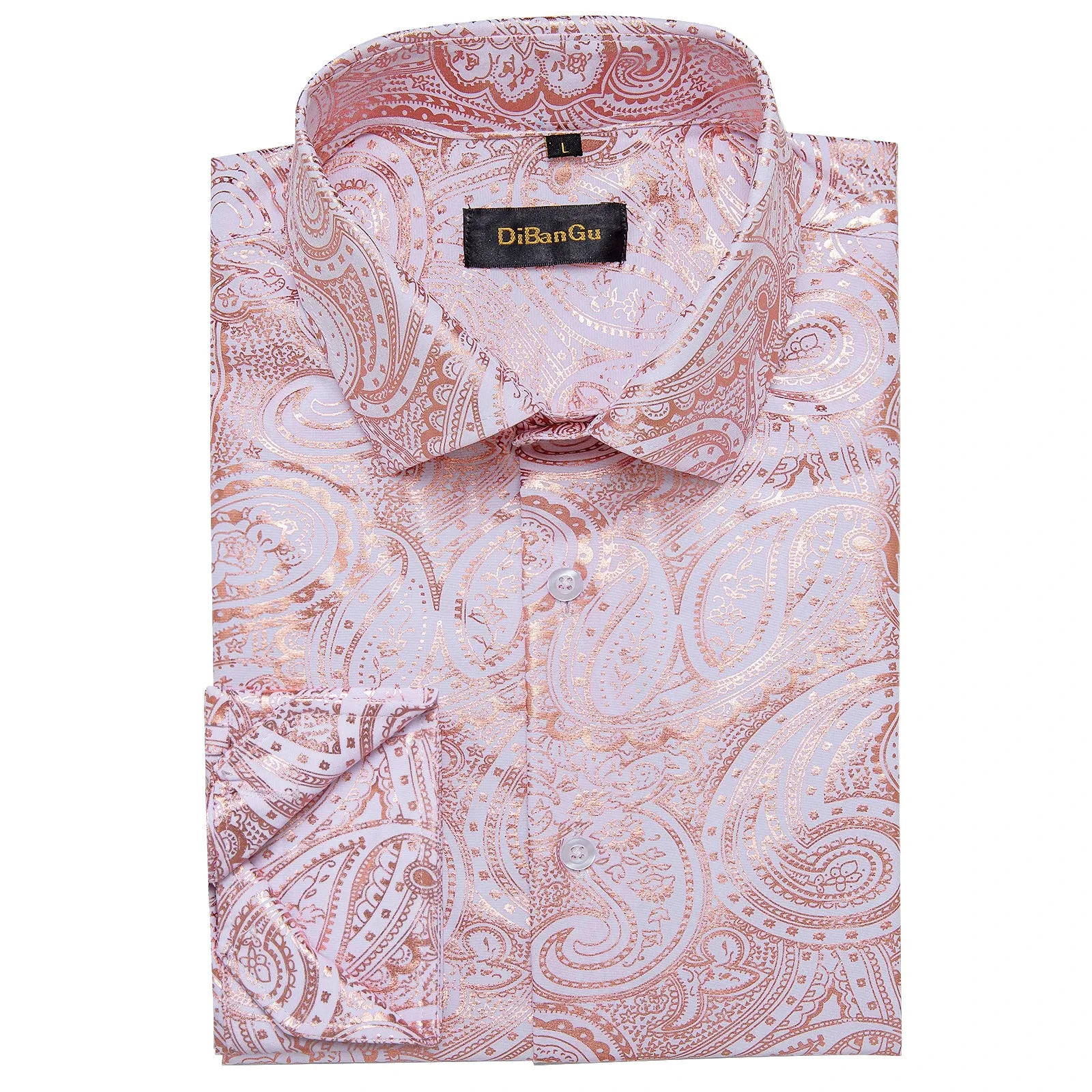 Luxury Paisley Gilding Teal Green Shirts Men's Long Sleeve Spring Autumn Clothing Wedding Prom Social Dress Shirt Blouse