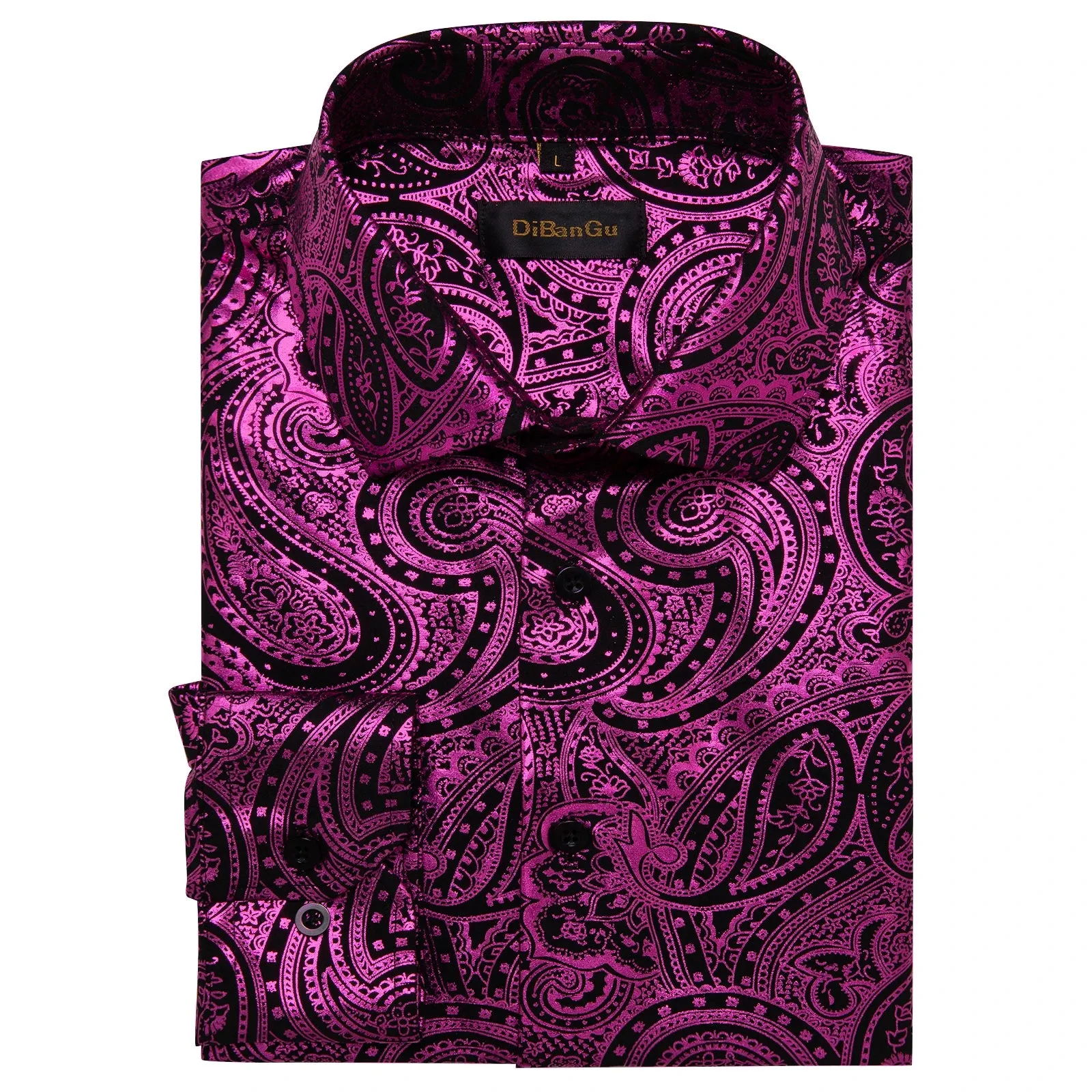 Luxury Paisley Gilding Teal Green Shirts Men's Long Sleeve Spring Autumn Clothing Wedding Prom Social Dress Shirt Blouse