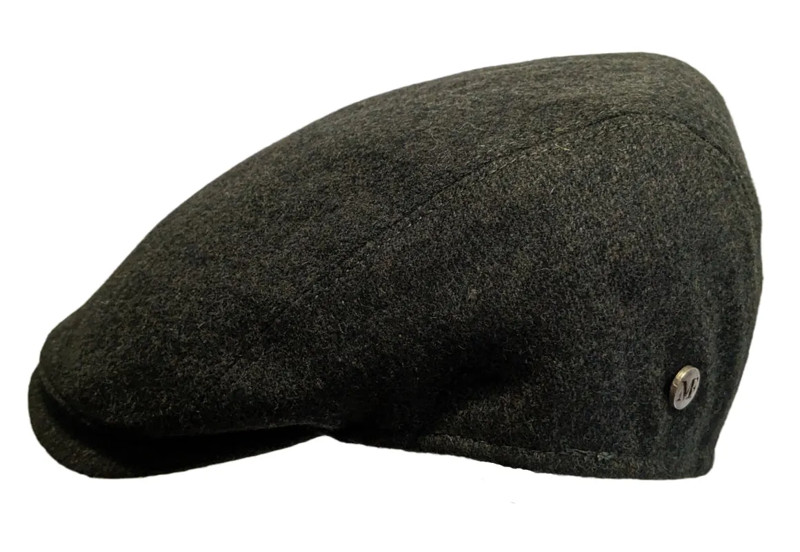 M Flechet Wool blend Brown marl flat cap