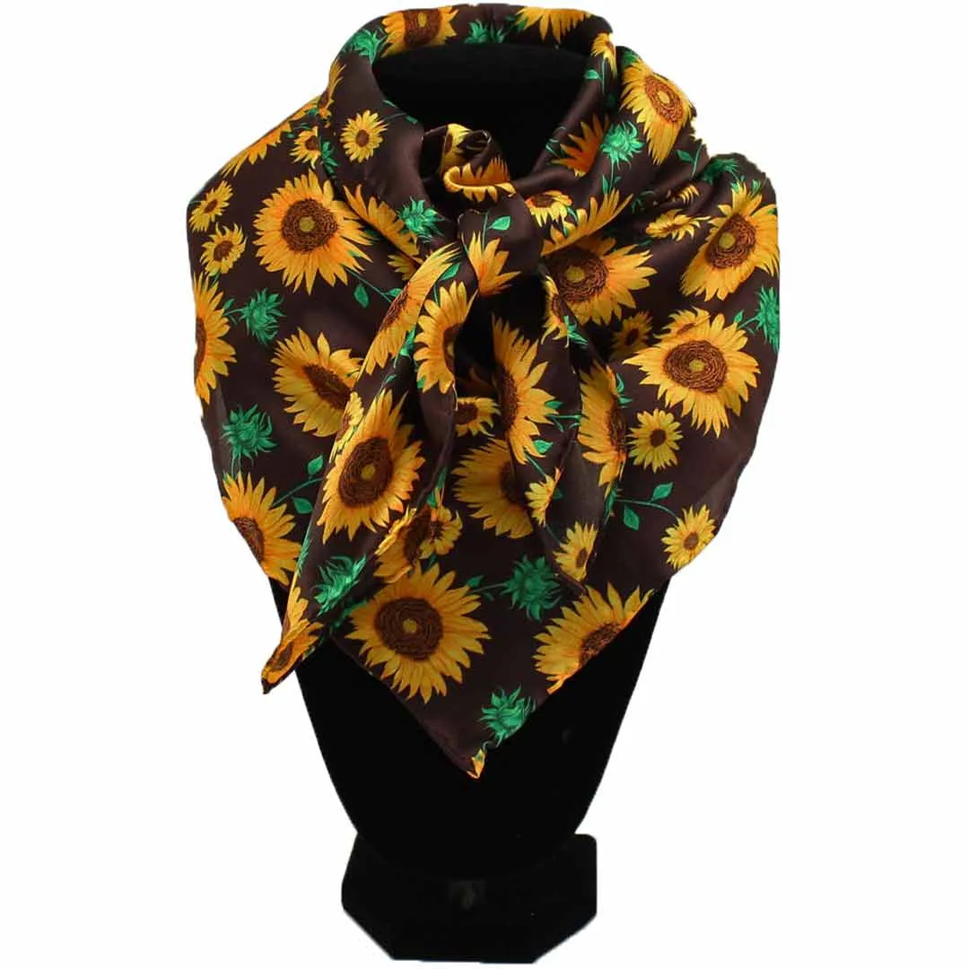 M&F Western Products Sunflower Print Wild Rag