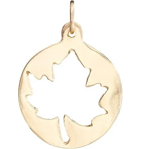 Medium Maple Leaf Cutout Charm