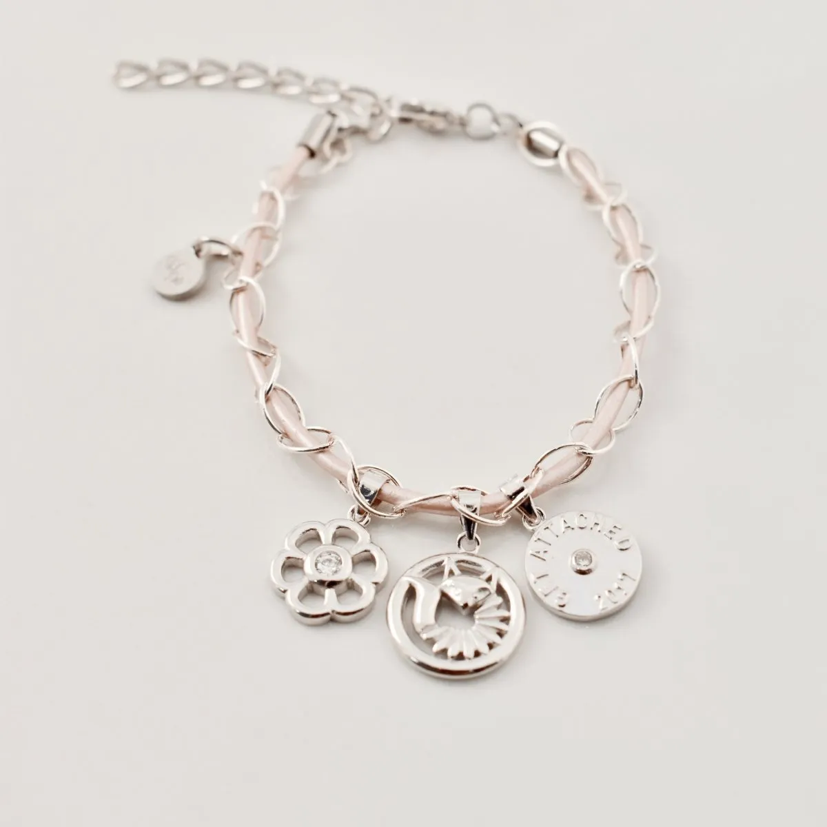 Megan Inner Beauty Fox Pink Leather Bracelet