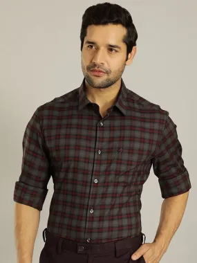 Men Checked Full Sleeve Cotton Shirt