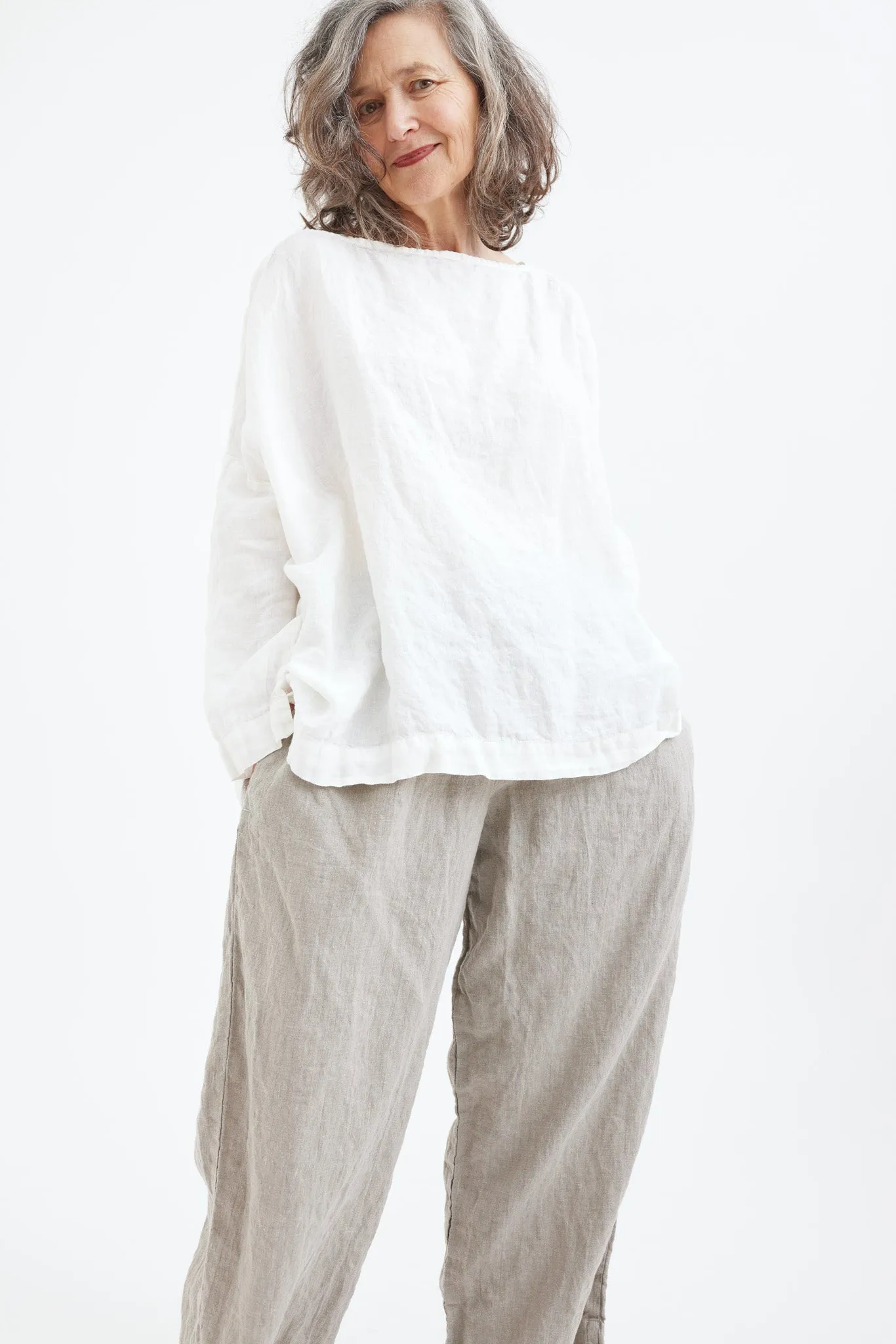 Metta - Sailor Boxy Top - Light Linen