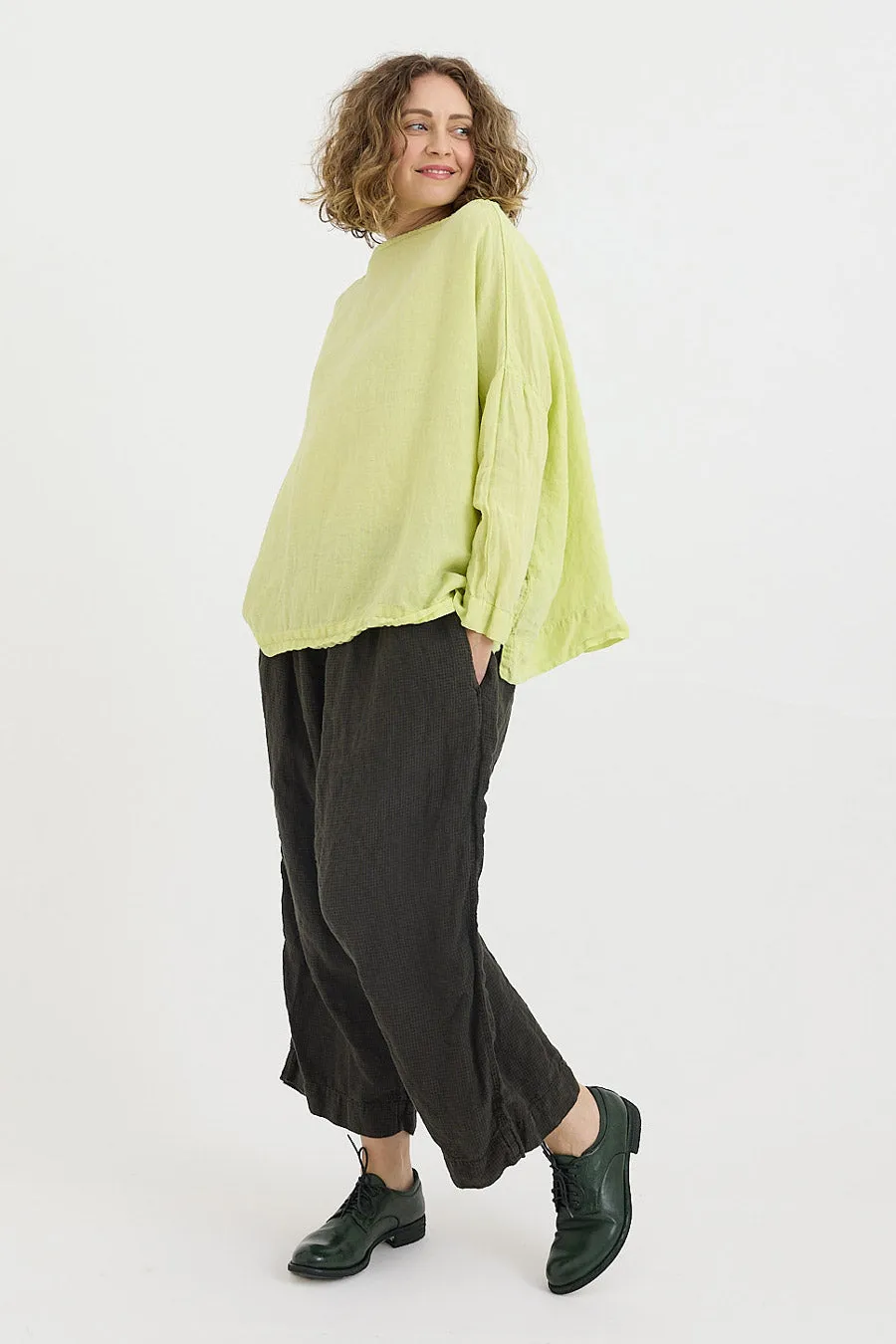 Metta - Sailor Boxy Top - Light Linen