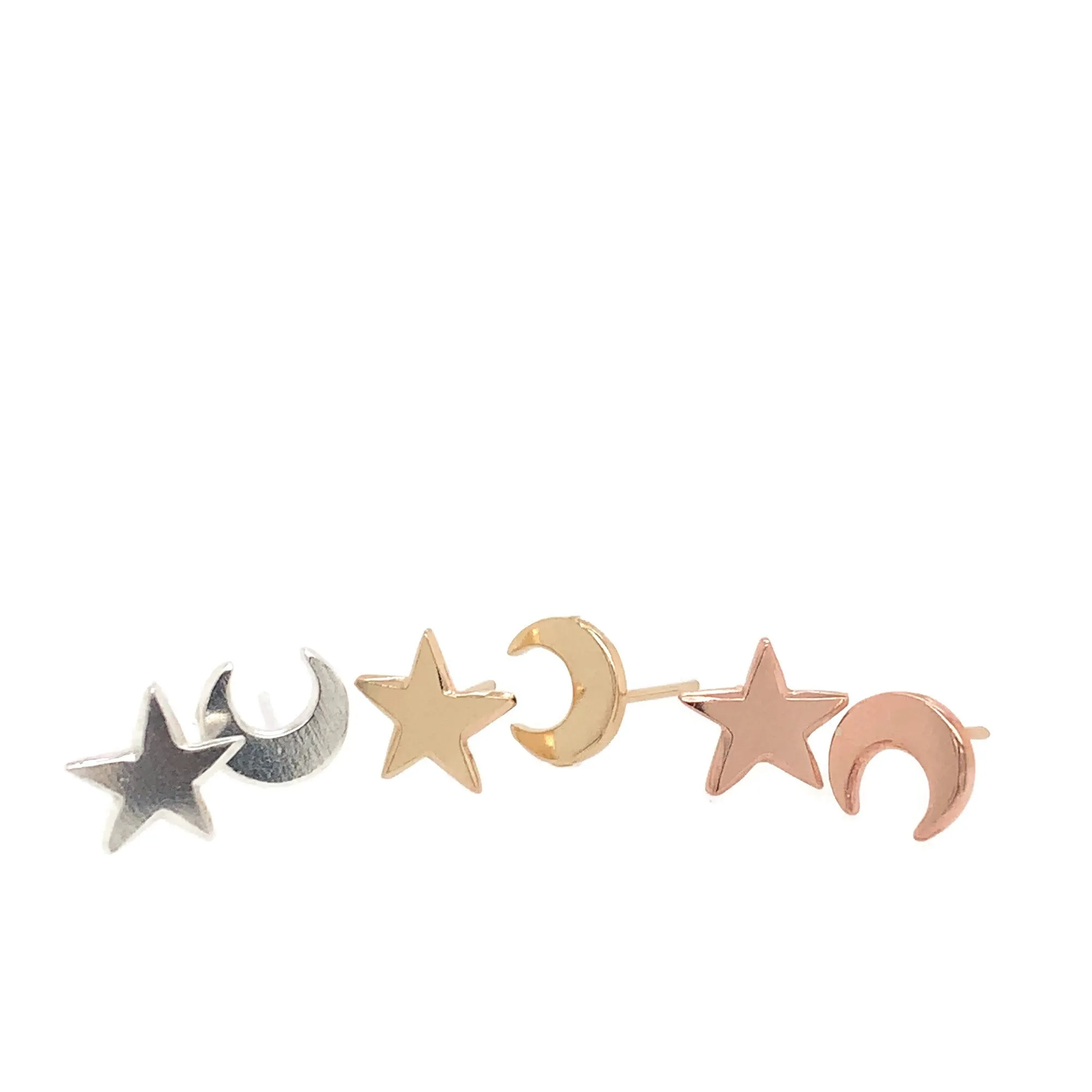 Moon & Star Studs