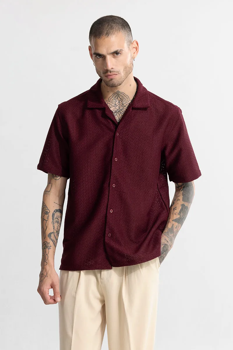 Nector Maroon Hakoba Shirt