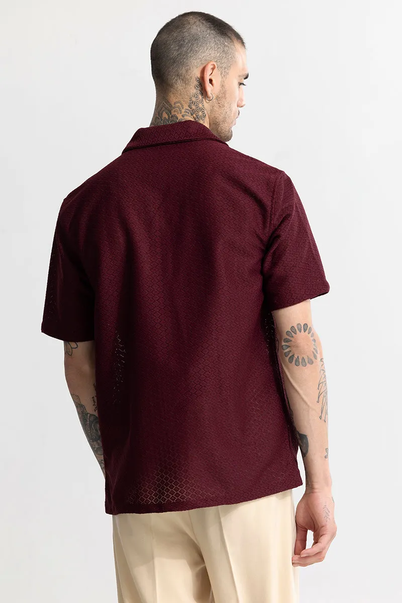 Nector Maroon Hakoba Shirt