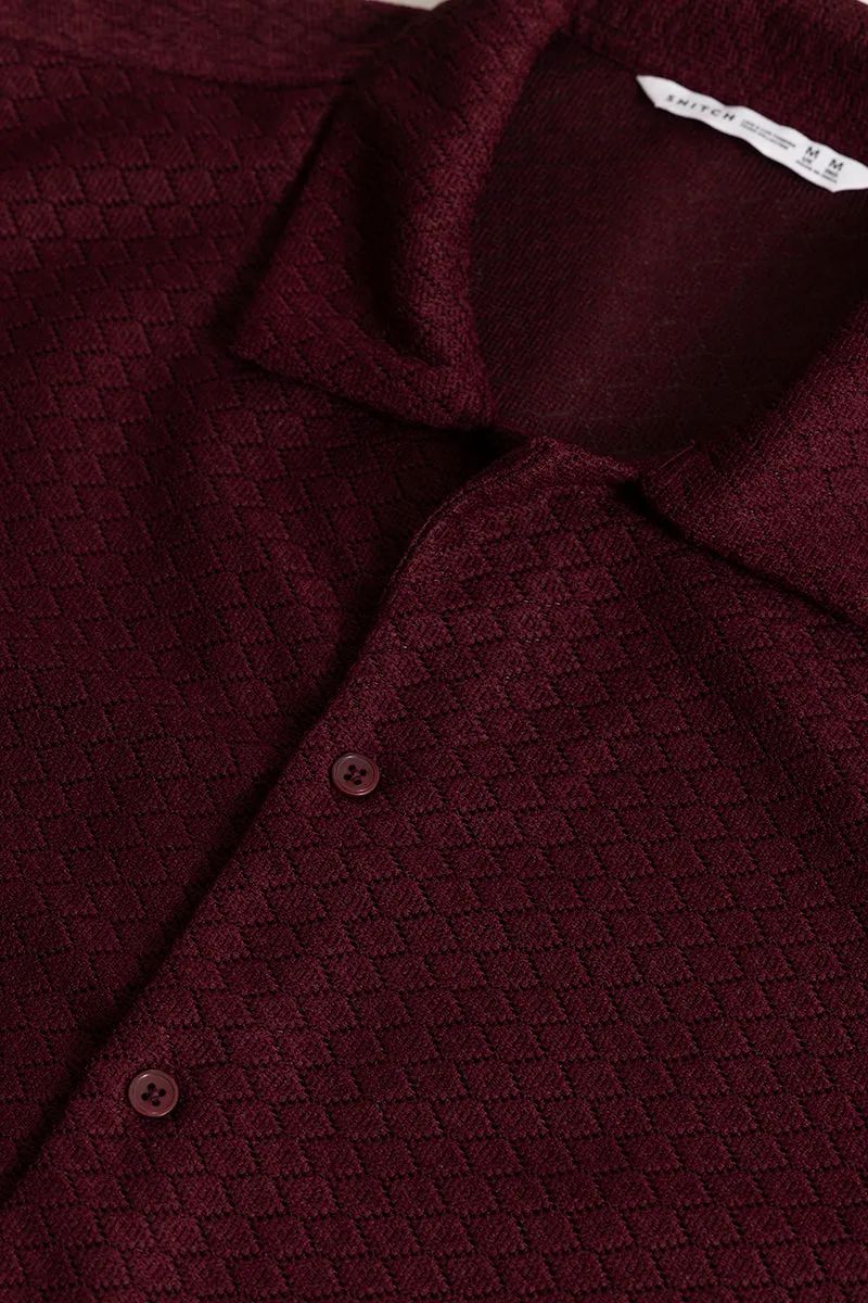 Nector Maroon Hakoba Shirt