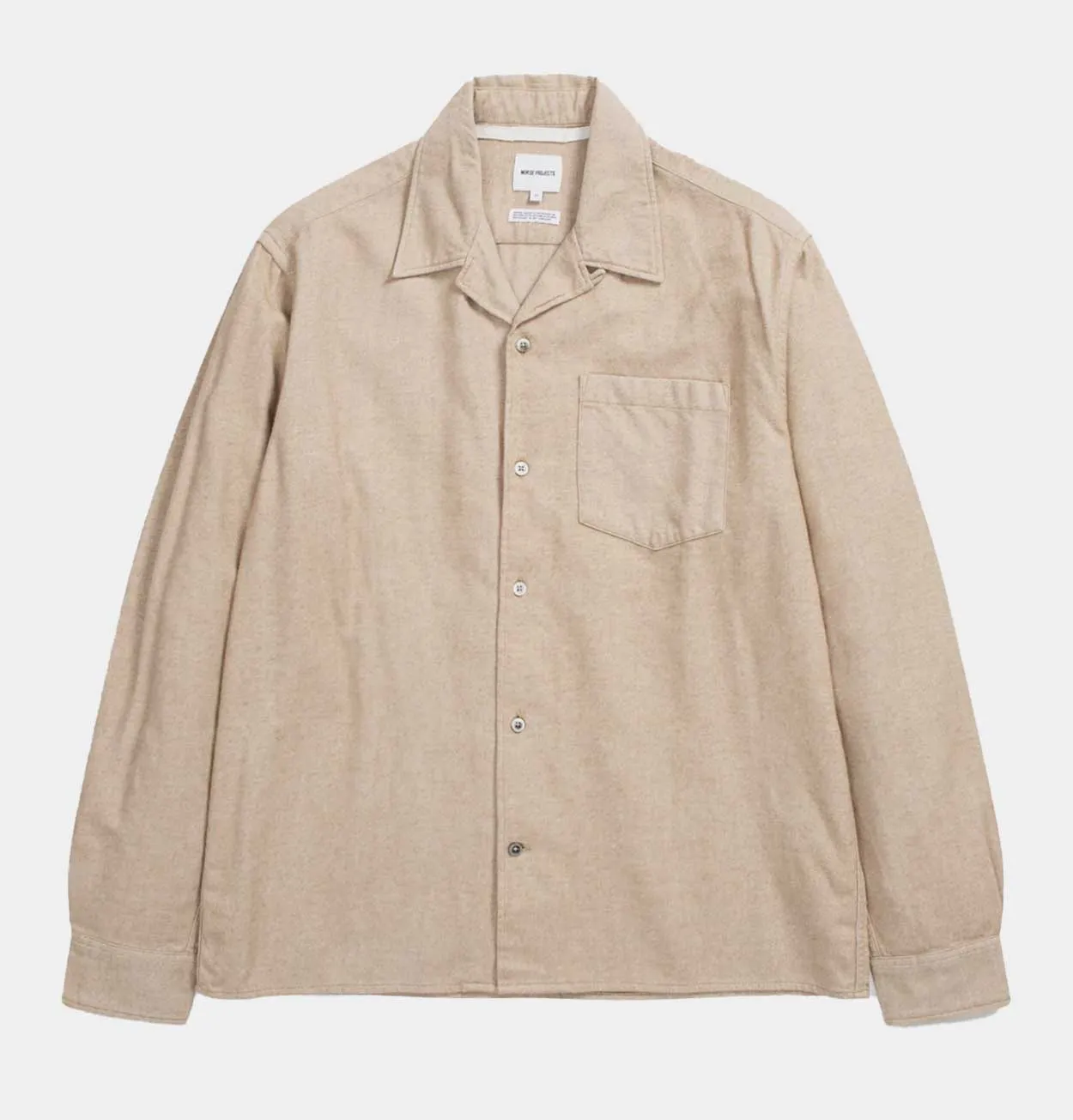 Norse Projects Carsten Organic Flannel Shirt in Utility Khaki