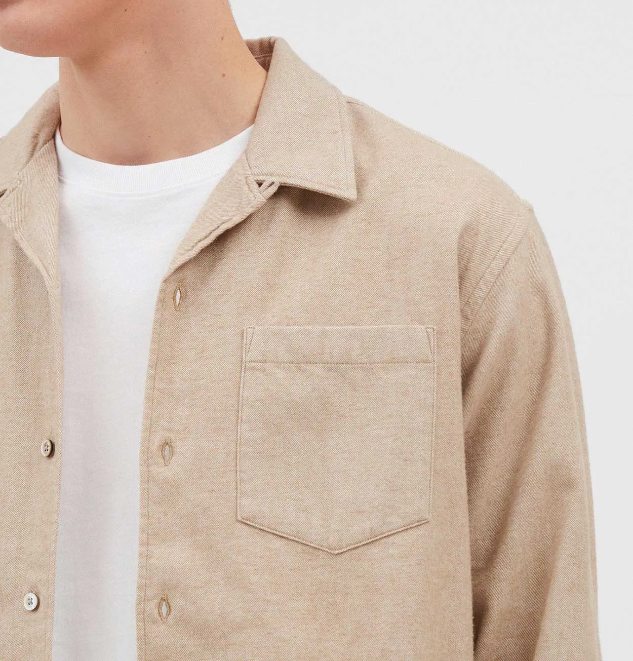 Norse Projects Carsten Organic Flannel Shirt in Utility Khaki