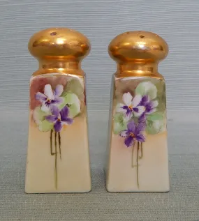 O & EG Royal Austria Salt and Pepper Shakers - Very Good Vintage Condition