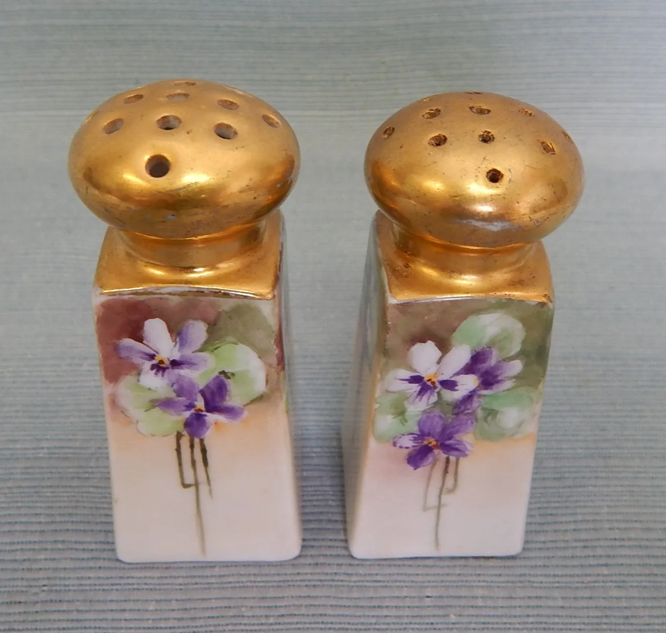 O & EG Royal Austria Salt and Pepper Shakers - Very Good Vintage Condition