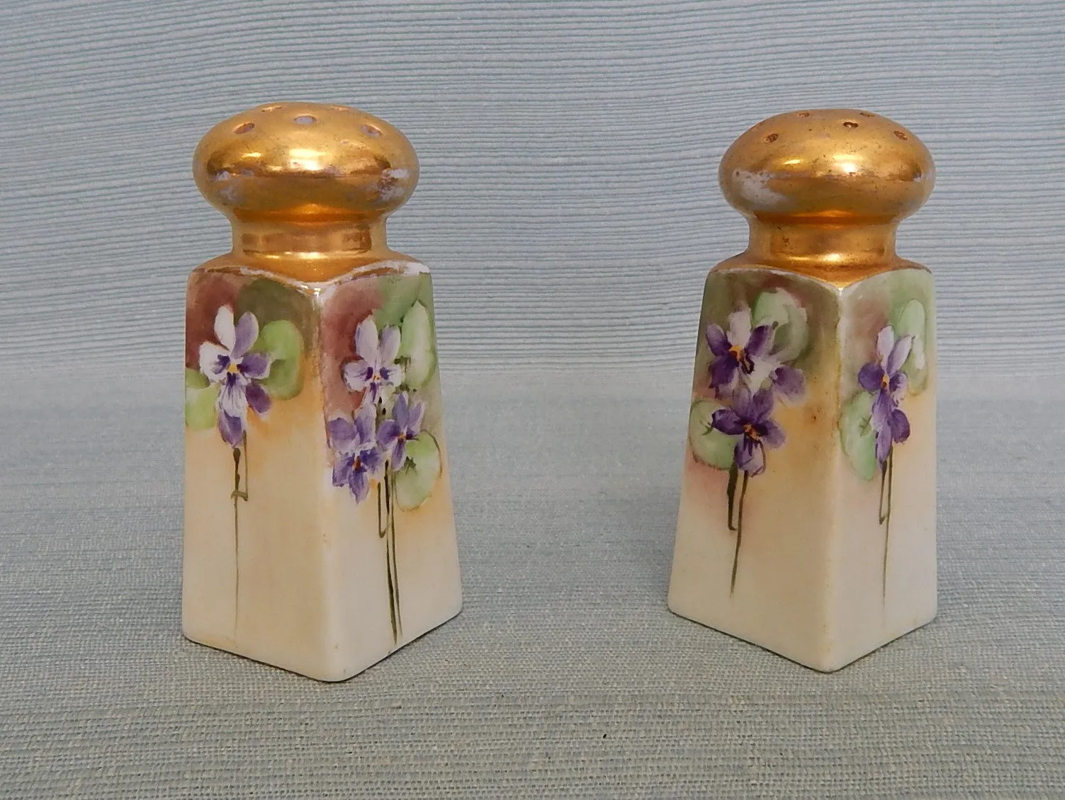 O & EG Royal Austria Salt and Pepper Shakers - Very Good Vintage Condition