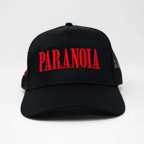 PARANOIA TRUCKER HAT BLACK/RED