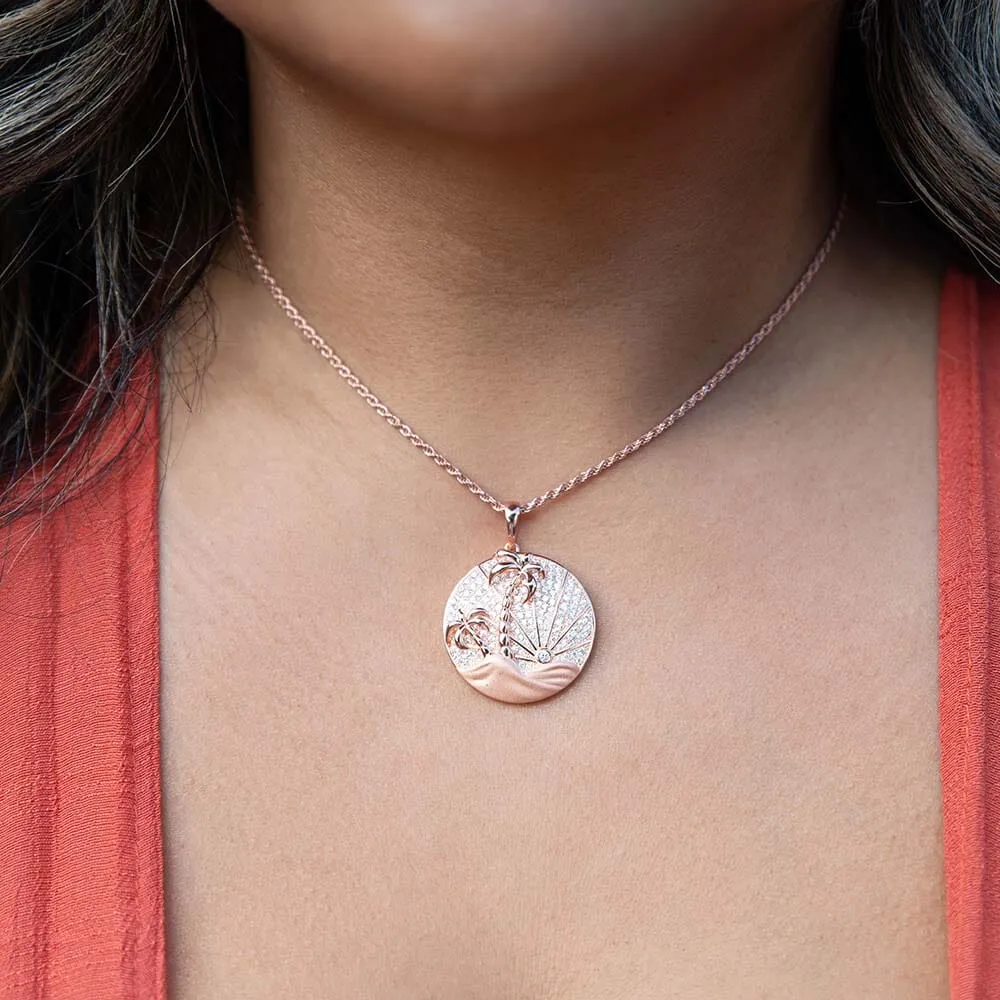 Pavé Island Medallion Pendant