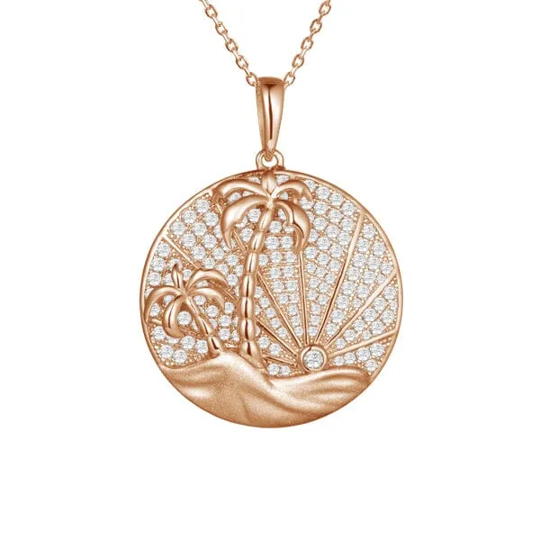 Pavé Island Medallion Pendant