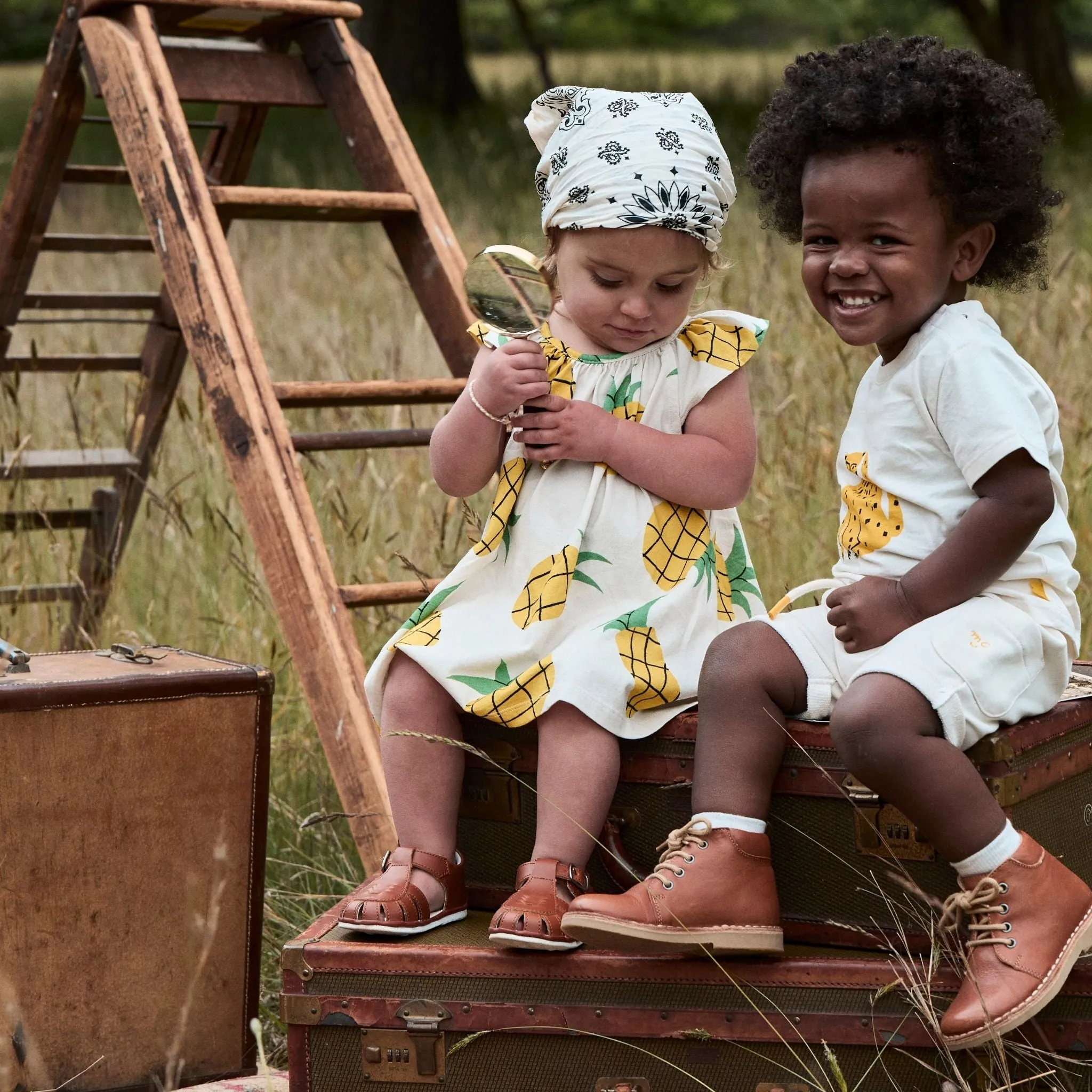 Recycled Cotton Cream Baby Shorts