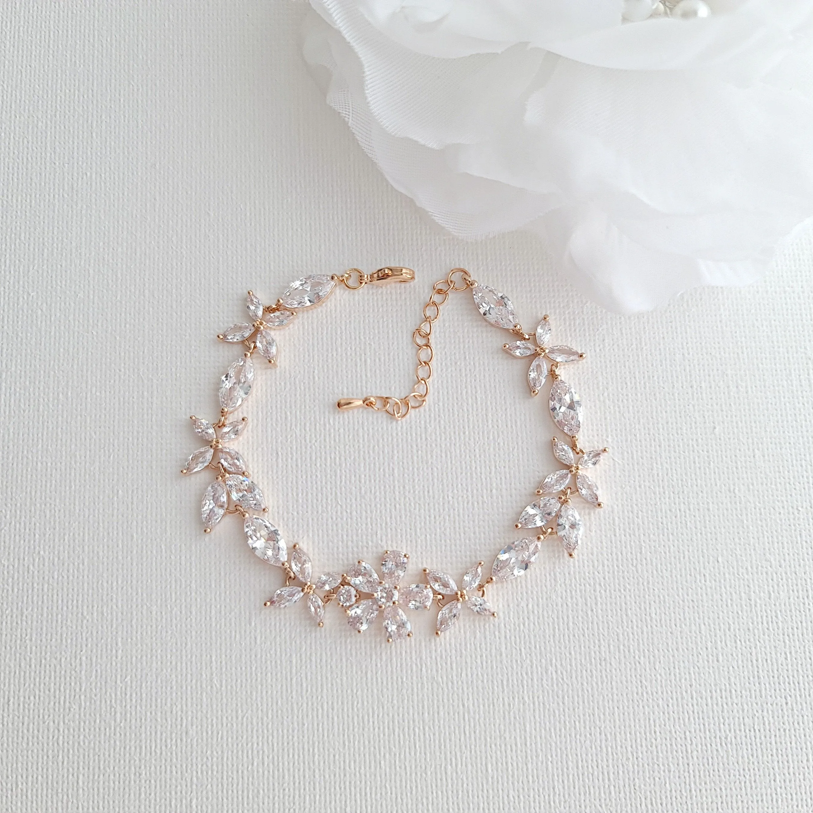 Rose Gold Jewelry Set for Wedding-Daisy